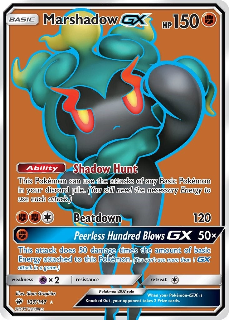 Image for Marshadow GX (Full Art) (137/147) (SM - Burning Shadows) (SM03) - Pokemon