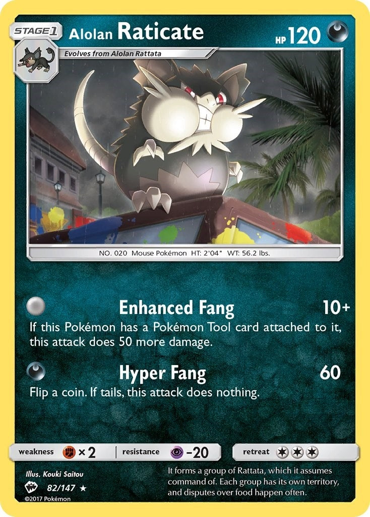 Image for Alolan Raticate (82/147) (SM - Burning Shadows) (SM03) - Pokemon