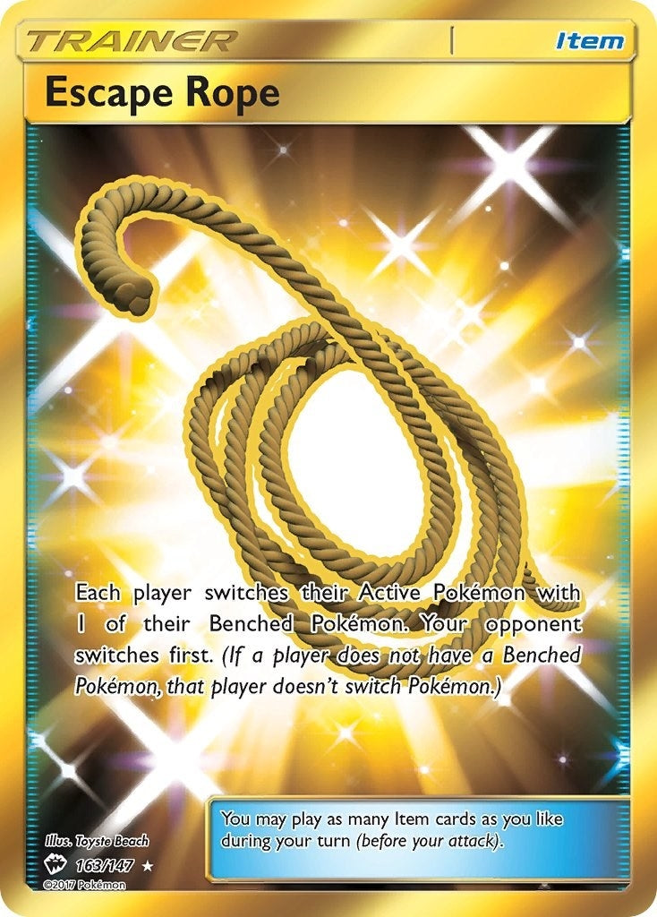 Image for Escape Rope (Secret) (163/147) (SM - Burning Shadows) (SM03) - Pokemon