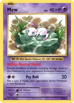 Image for Mew - 53/108 (XY Evolutions) (053/108) (Deck Exclusives) (PR) - Pokemon