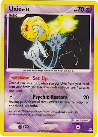 Image for Uxie - 43/146 (League Promo) (043/146) (League & Championship Cards) (PR) - Pokemon
