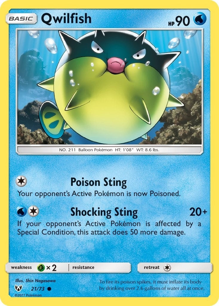 Image for Qwilfish (21/73) (Shining Legends) (SHL) - Pokemon