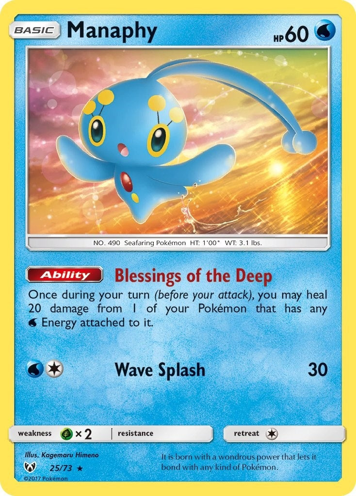 Image for Manaphy (25/73) (Shining Legends) (SHL) - Pokemon