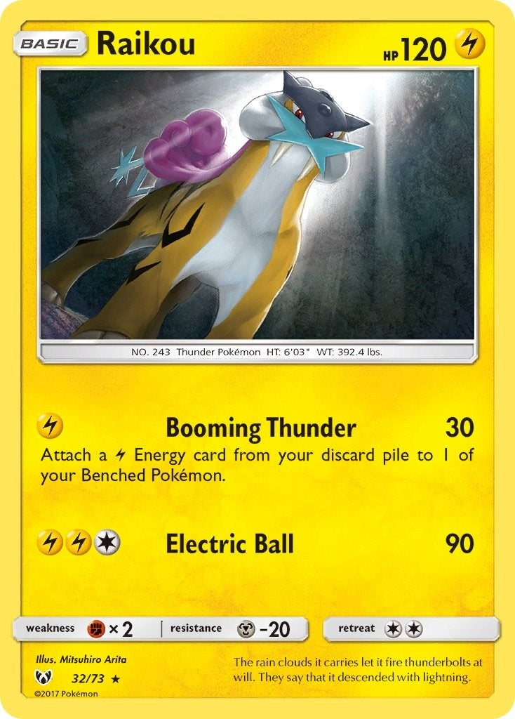 Image for Raikou (32/73) (Shining Legends) (SHL) - Pokemon