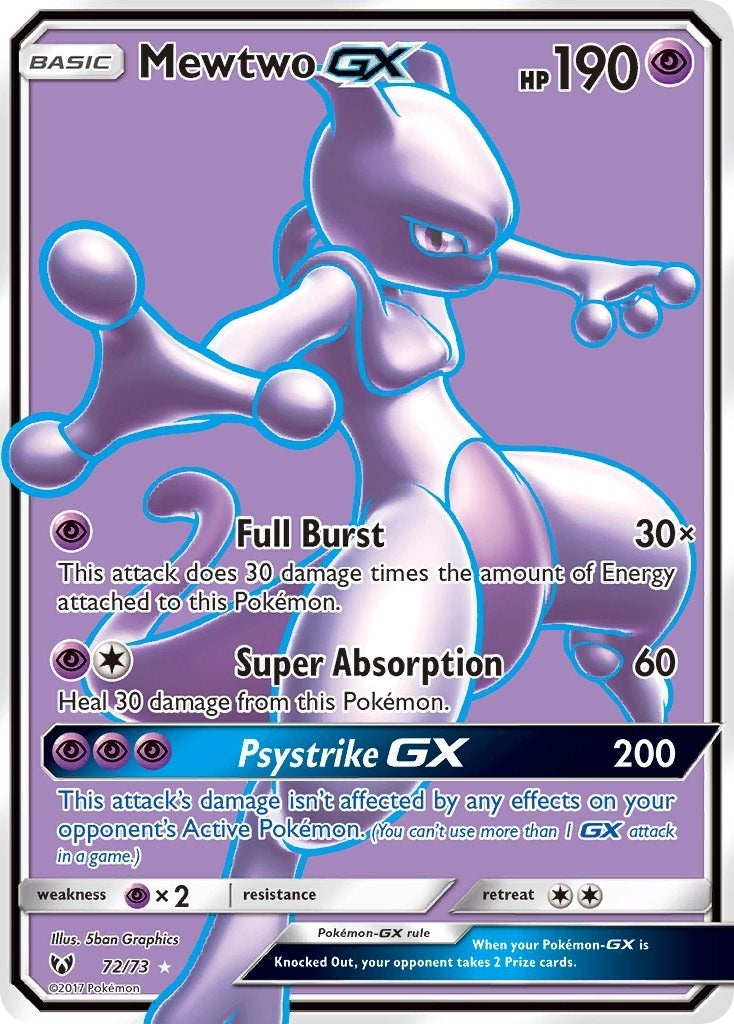 Image for Mewtwo GX (Full Art) (72/73) (Shining Legends) (SHL) - Pokemon