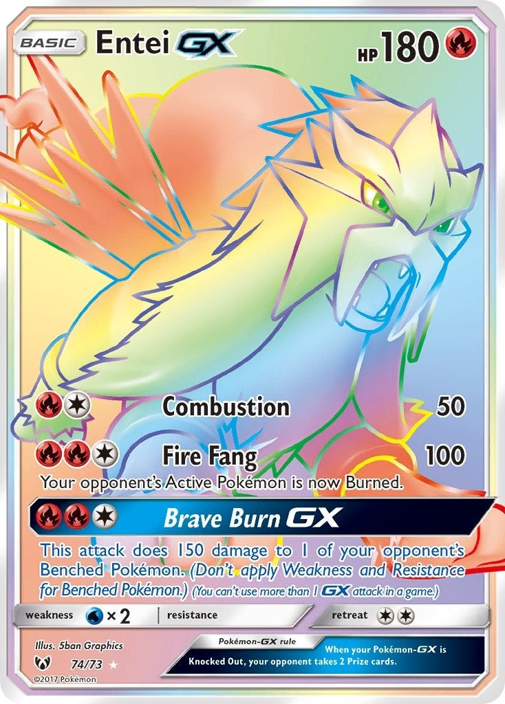 Image for Entei GX (Secret) (74/73) (Shining Legends) (SHL) - Pokemon