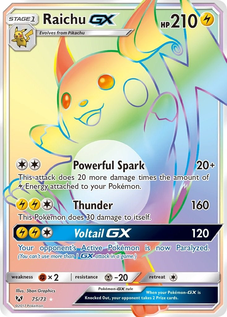 Image for Raichu GX (Secret) (75/73) (Shining Legends) (SHL) - Pokemon