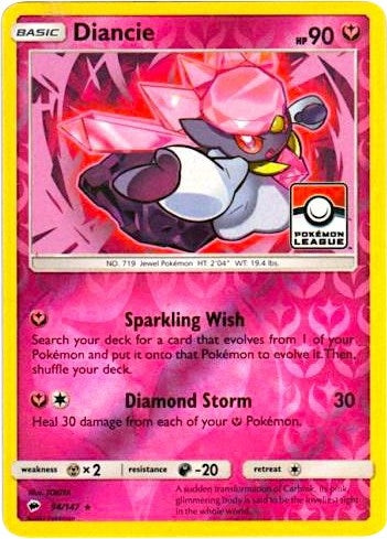 Image for Diancie - 94/147 (Pokemon League) (094/147) (League & Championship Cards) (PR) - Pokemon