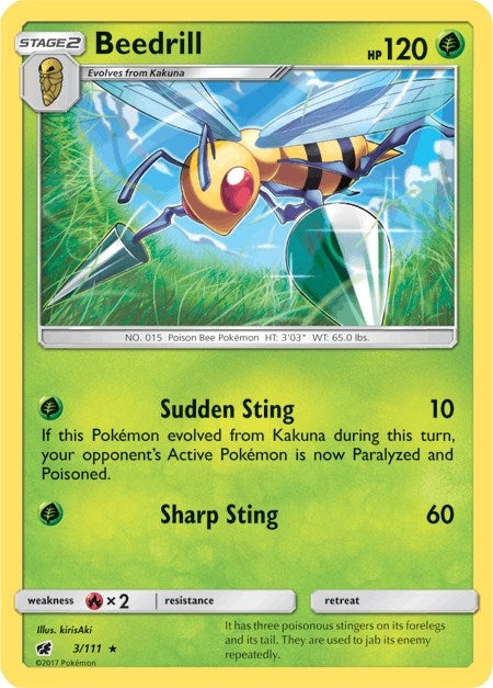 Image for Beedrill (3/111) (SM - Crimson Invasion) (SM04) - Pokemon