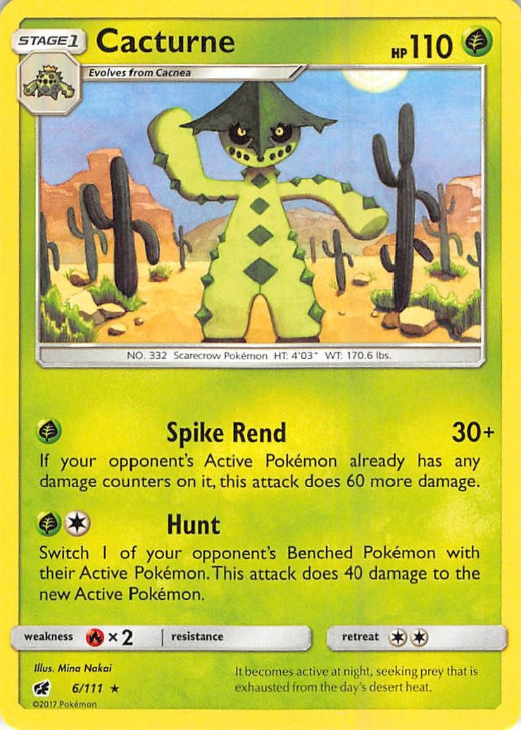 Image for Cacturne (6/111) (SM - Crimson Invasion) (SM04) - Pokemon