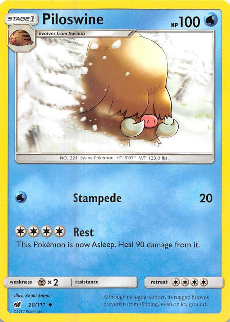 Image for Piloswine (20/111) (SM - Crimson Invasion) (SM04) - Pokemon