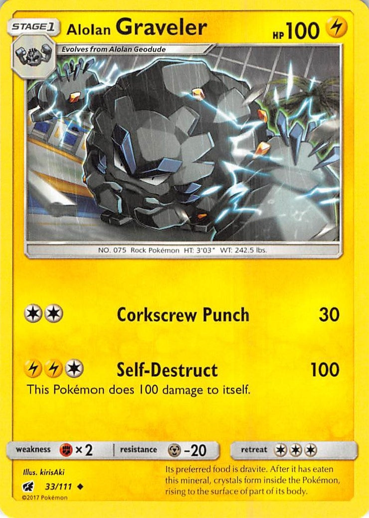 Image for Alolan Graveler (33/111) (SM - Crimson Invasion) (SM04) - Pokemon