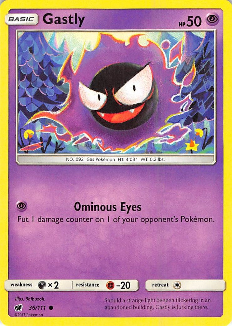 Image for Gastly (36/111) (SM - Crimson Invasion) (SM04) - Pokemon