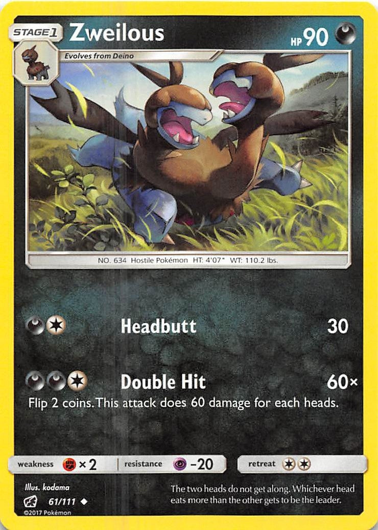 Image for Zweilous (61/111) (SM - Crimson Invasion) (SM04) - Pokemon