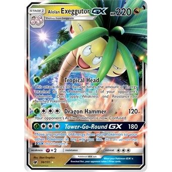 Image for Alolan Exeggutor GX (74/111) (SM - Crimson Invasion) - Pokemon