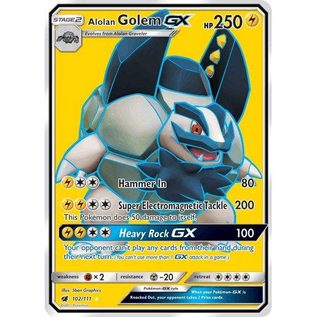 Image for Alolan Golem GX (Full Art) (102/111) (SM - Crimson Invasion) - Pokemon