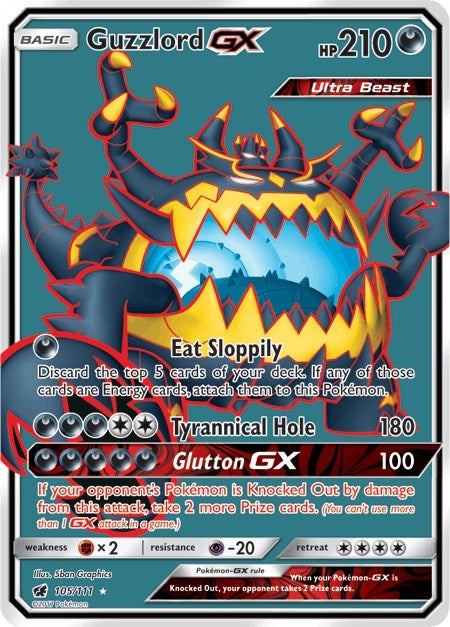 Image for Guzzlord GX (Full Art) (105/111) (SM - Crimson Invasion) (SM04) - Pokemon