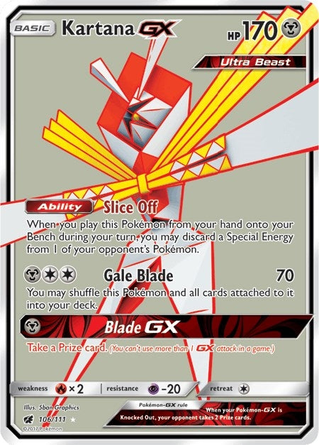 Image for Kartana GX (Full Art) (106/111) (SM - Crimson Invasion) (SM04) - Pokemon