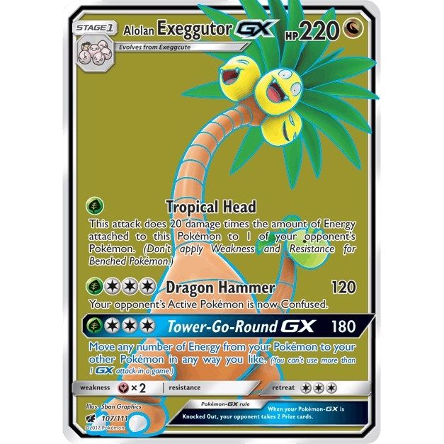 Image for Alolan Exeggutor GX (Full Art) (107/111) (SM - Crimson Invasion) - Pokemon