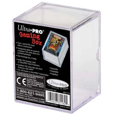 Image for 2-Piece 100 Count Slide Clear Card Gaming Box - Deck Boxes