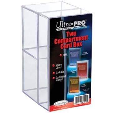 Image for 2-Piece Clear Card Box Two Compartment - Deck Boxes