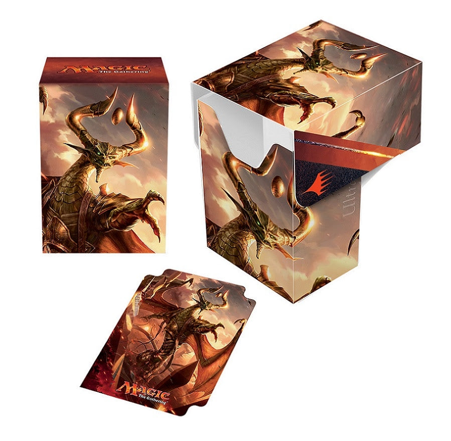 Image for Hour of Devastation Nicol Bolas, God-Pharoh Full-View Deck box for Magic (Holds 80) - Deck Boxes