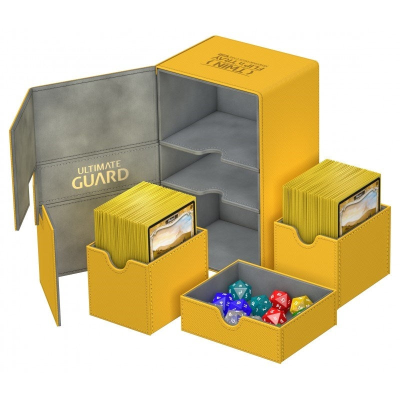 Image for Twin Flip 'n' Tray Deck Case - Amber (Holds 160+) - Deck Boxes