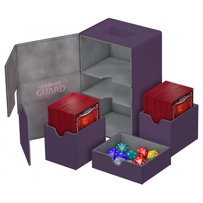 Image for Twin Flip 'n' Tray Deck Case - Purple (Holds 160+) - Deck Boxes