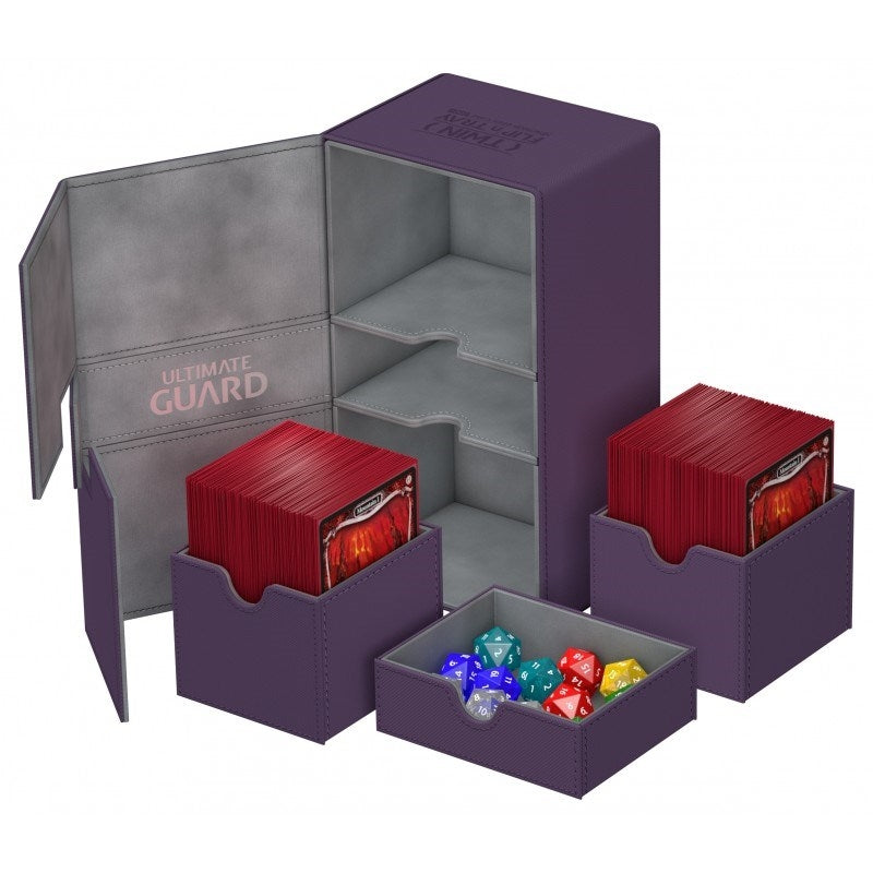 Image for Twin Flip 'n' Tray Deck Case - Purple (Holds 200+) - Deck Boxes