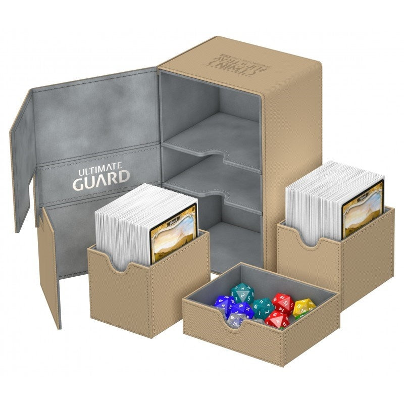 Image for Twin Flip 'n' Tray Deck Case - Sand (Holds 160+) - Deck Boxes