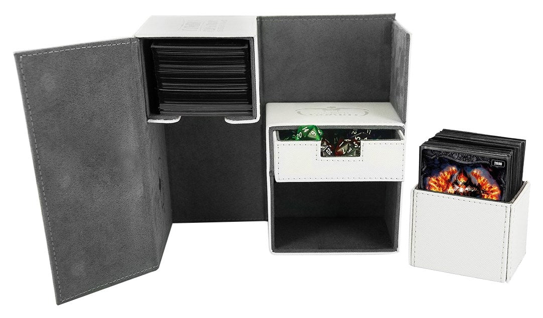 Image for Twin Flip 'n' Tray Deck Case - White (Classic) (Holds 160+) - Deck Boxes
