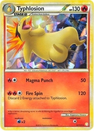 Image for Typhlosion - 32/123 (Cracked Ice Holo) (032/123) (Deck Exclusives) (PR) - Pokemon