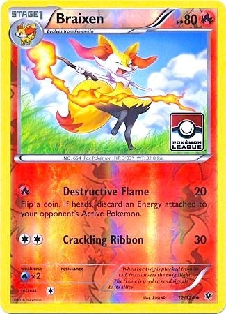 Image for Braixen - 12/124 (Pokemon League) (012/124) (League & Championship Cards) (PR) - Pokemon