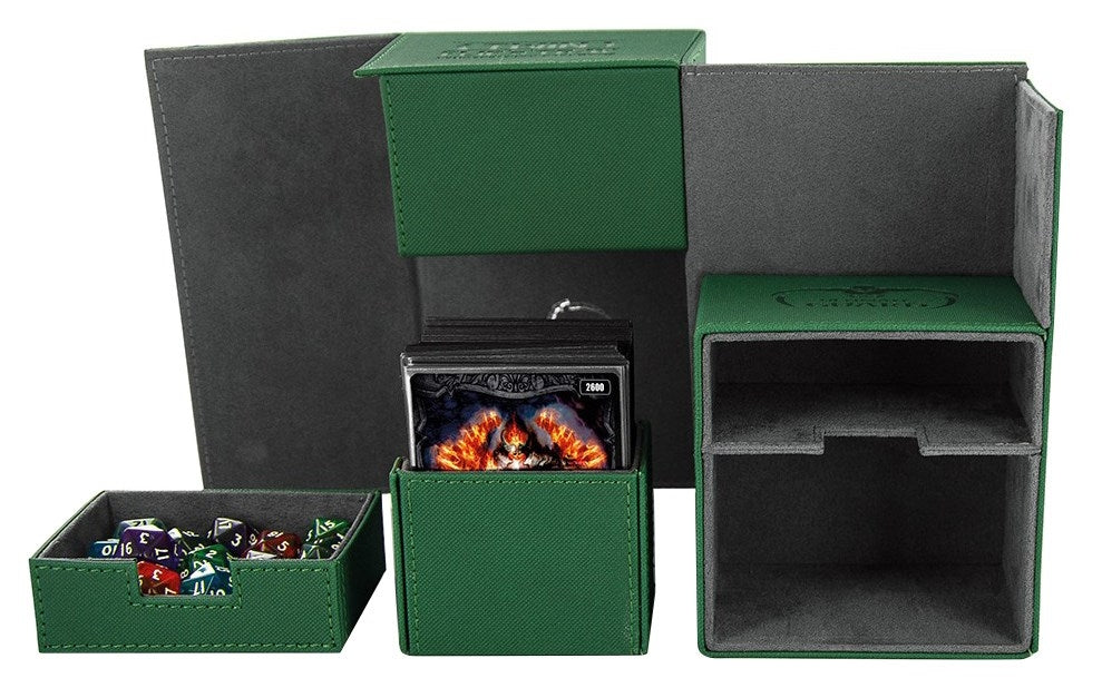 Image for Twin Flip 'n' Tray Deck Case - Green (Classic) (Holds 160+) - Deck Boxes