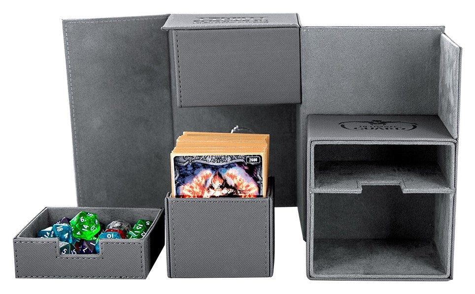 Image for Twin Flip 'n' Tray Deck Case - Grey (Classic) (Holds 160+) - Deck Boxes