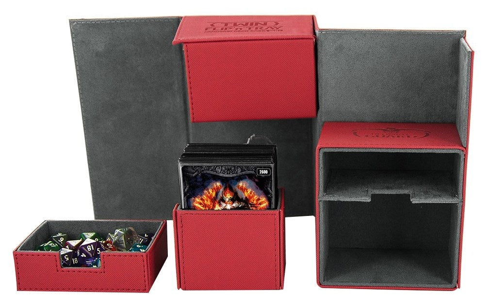 Image for Twin Flip 'n' Tray Deck Case - Red (Classic) (Holds 160+) - Deck Boxes