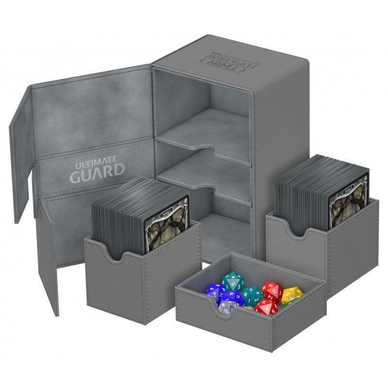 Image for Twin Flip 'n' Tray Deck Case - Grey (Holds 160+) - Deck Boxes
