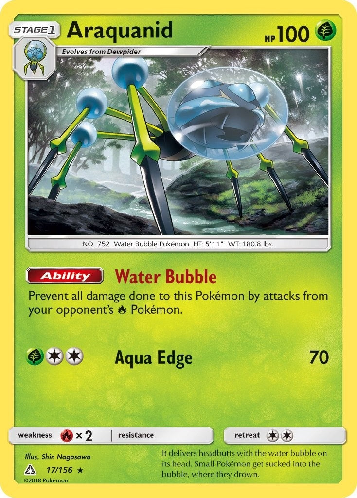 Image for Araquanid (17/156) (SM - Ultra Prism) (SM05) - Pokemon