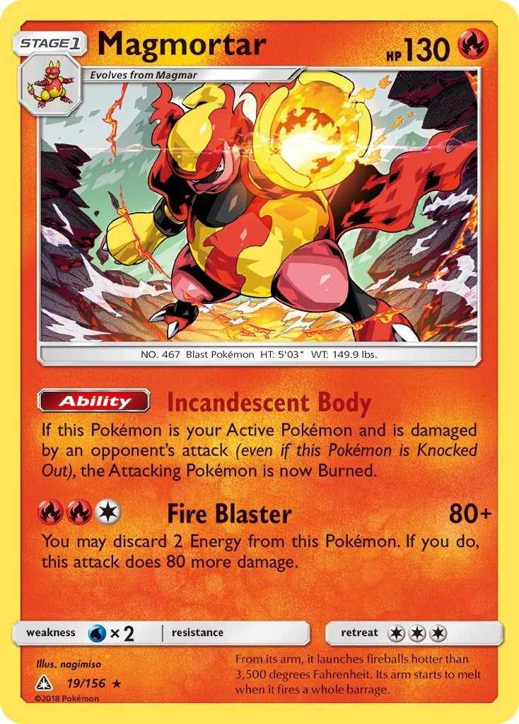 Image for Magmortar (19/156) (SM - Ultra Prism) (SM05) - Pokemon