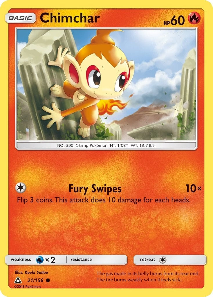 Image for Chimchar (21) (21/156) (SM - Ultra Prism) (SM05) - Pokemon