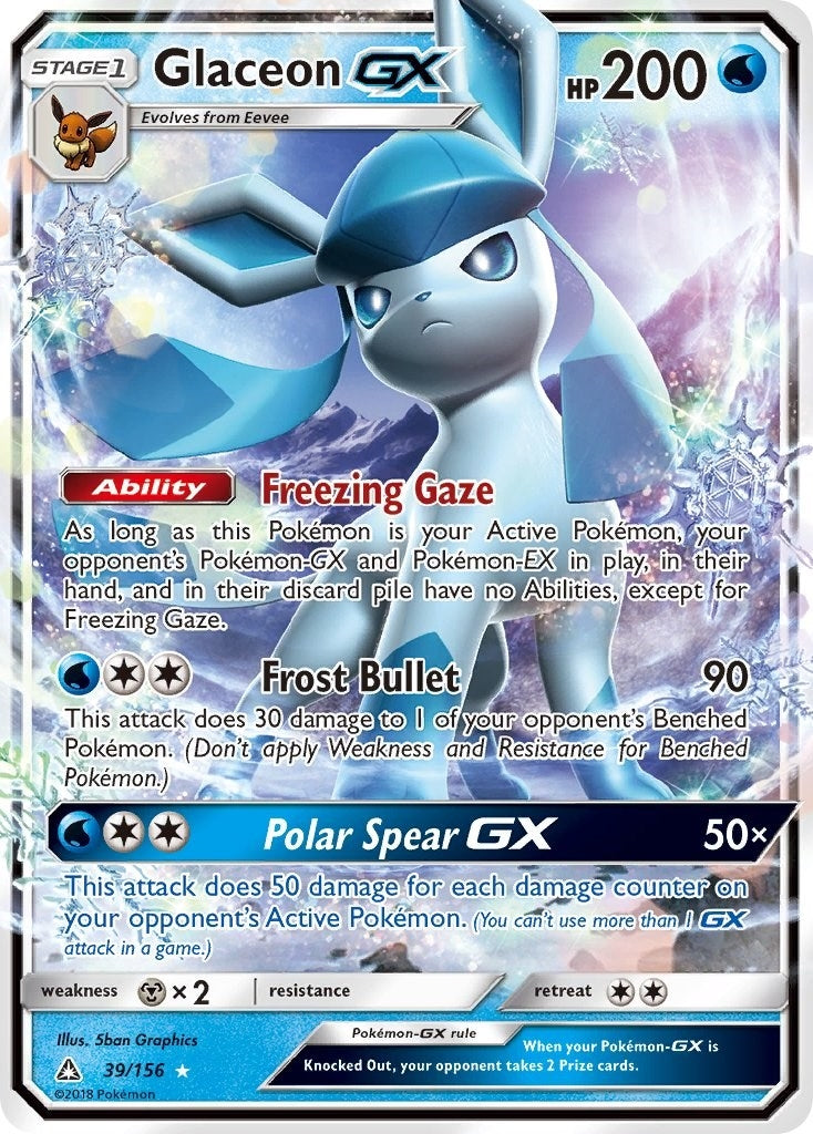 Image for Glaceon GX (39/156) (SM - Ultra Prism) (SM05) - Pokemon