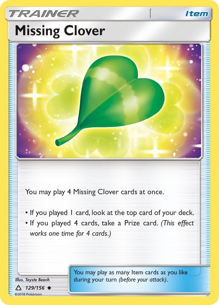 Image for Missing Clover (129/156) (SM - Ultra Prism) (SM05) - Pokemon