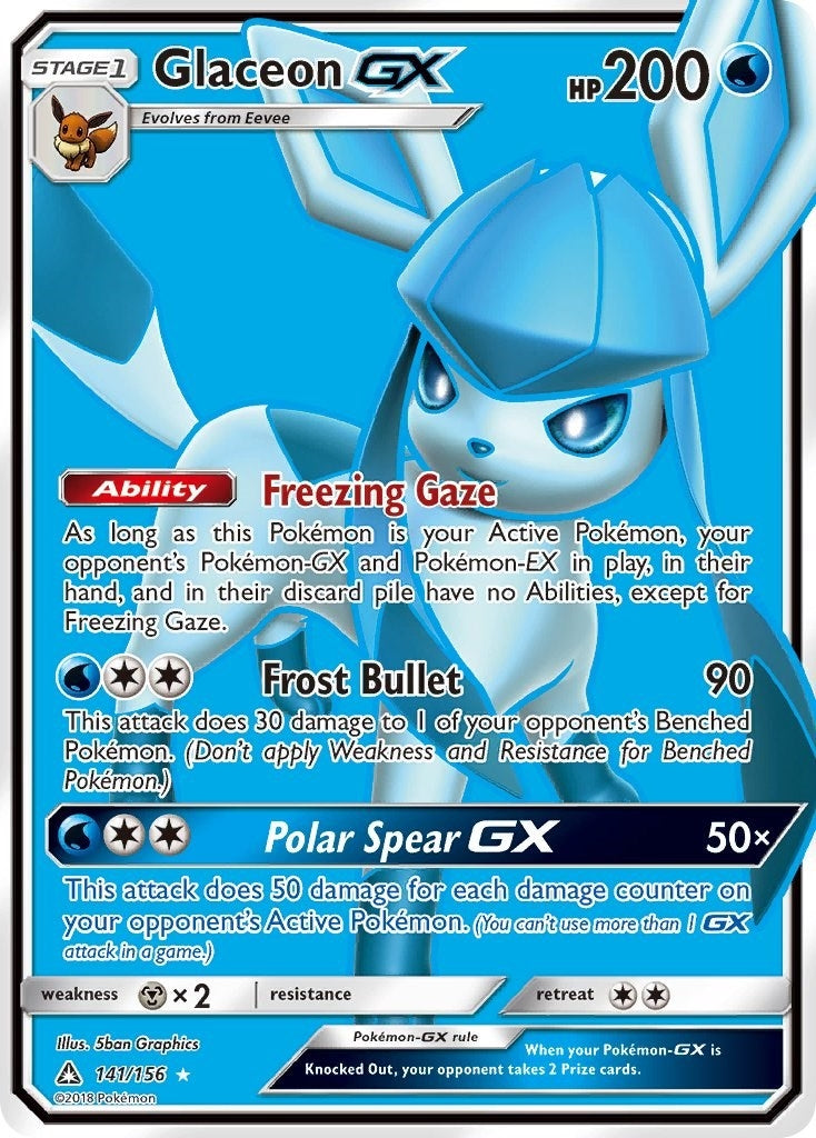 Image for Glaceon GX (Full Art) (141/156) (SM - Ultra Prism) (SM05) - Pokemon
