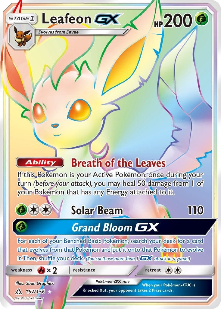 Image for Leafeon GX (Secret Rare) (157/156) (SM - Ultra Prism) (SM05) - Pokemon