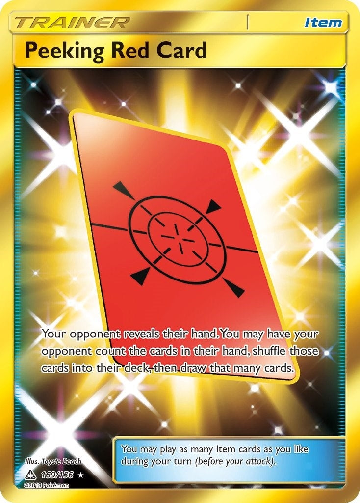 Image for Peeking Red Card (Secret Rare) (169/156) (SM - Ultra Prism) (SM05) - Pokemon
