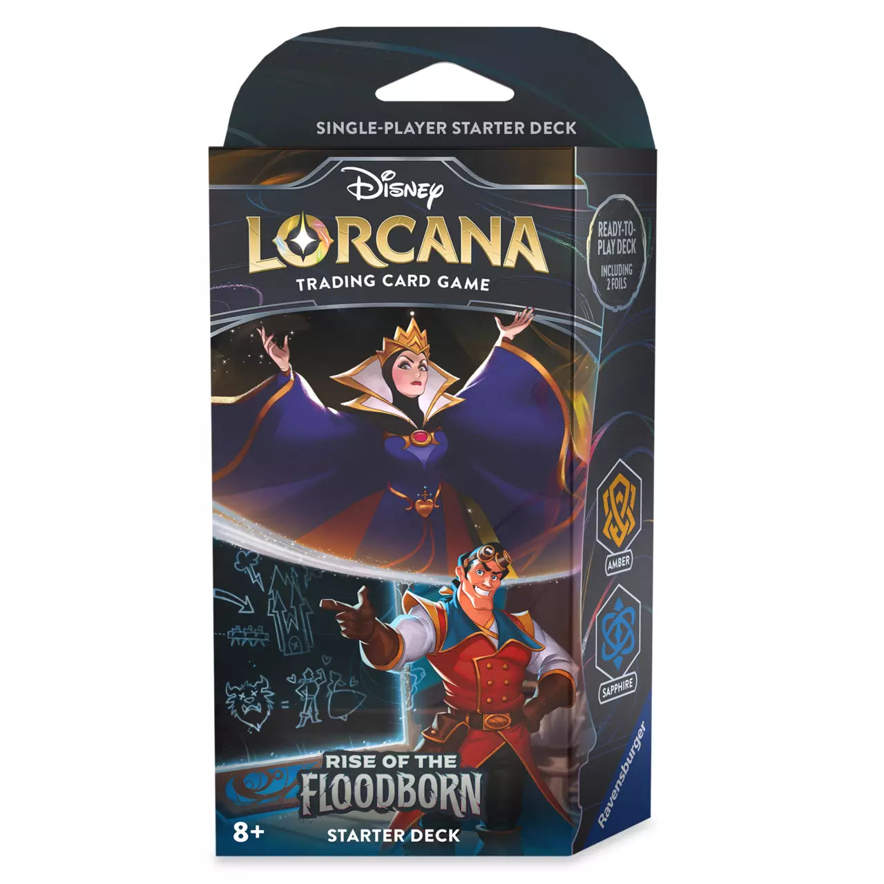 Disney Lorcana TCG - Set 2: Rise of the Floodborn - Evil Queen and Gaston Starter Deck - PokeBox USA