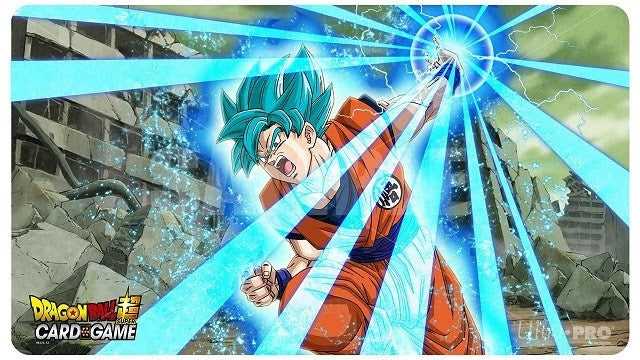 Image for Super Saiyan Blue Son Goku Playmat with Playmat Tube for Dragon Ball Super CCG - Playmats
