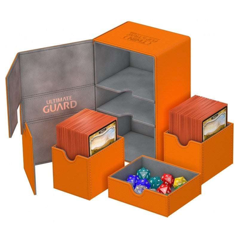 Image for Twin Flip 'n' Tray Deck Case - Orange (Holds 160+) - Deck Boxes