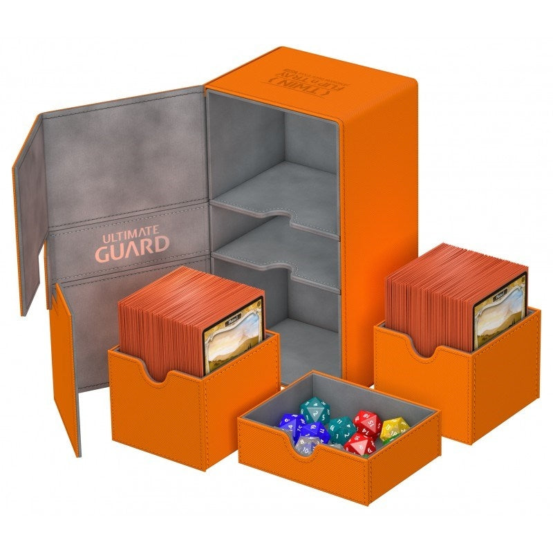 Image for Twin Flip 'n' Tray Deck Case - Orange (Holds 200+) - Deck Boxes