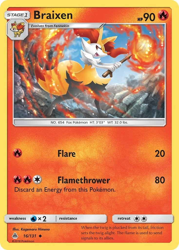 Image for Braixen (16/131) (SM - Forbidden Light) (SM06) - Pokemon